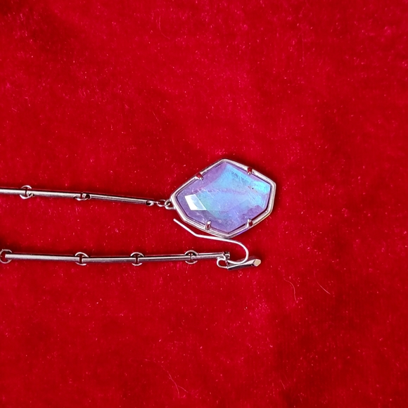 Kendra Scott (Charmian) Amethyst Dichroic Glass Statement Earrings - Picture 7 of 13